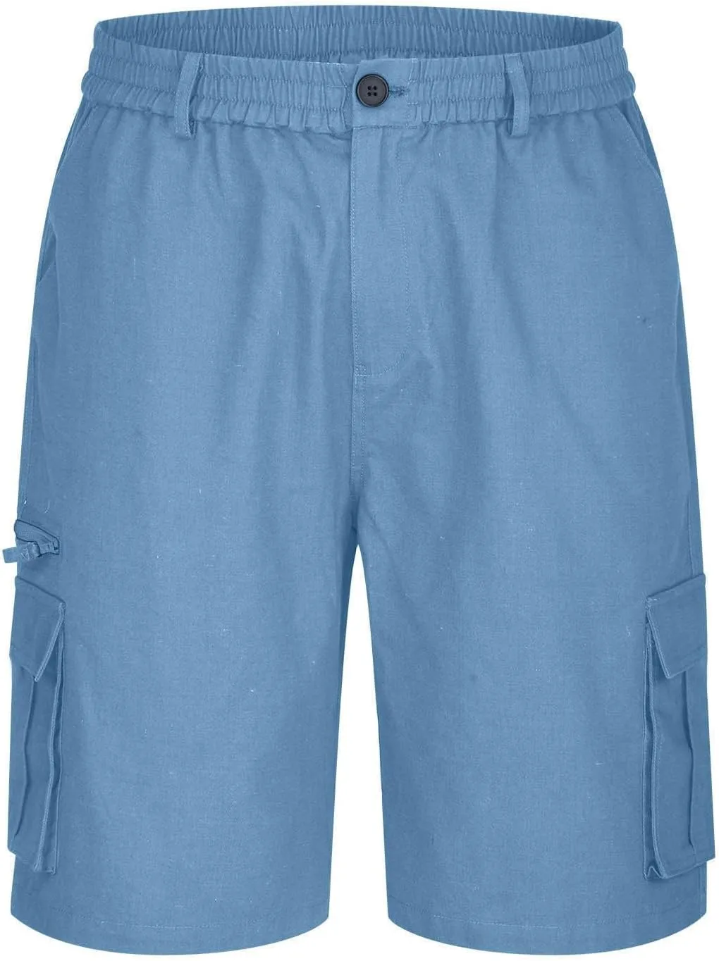 Finelylove Cargo Shorts for Men Relaxed Stretch Waist Outdoor Work Shorts Casual Summer Hiking Tactical Pants with Zip Pocket