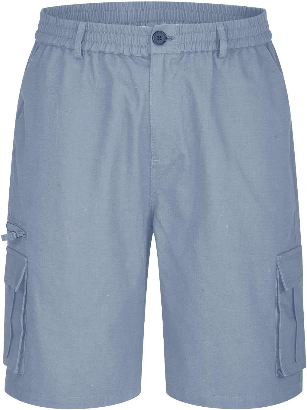 Finelylove Cargo Shorts for Men Relaxed Stretch Waist Outdoor Work Shorts Casual Summer Hiking Tactical Pants with Zip Pocket