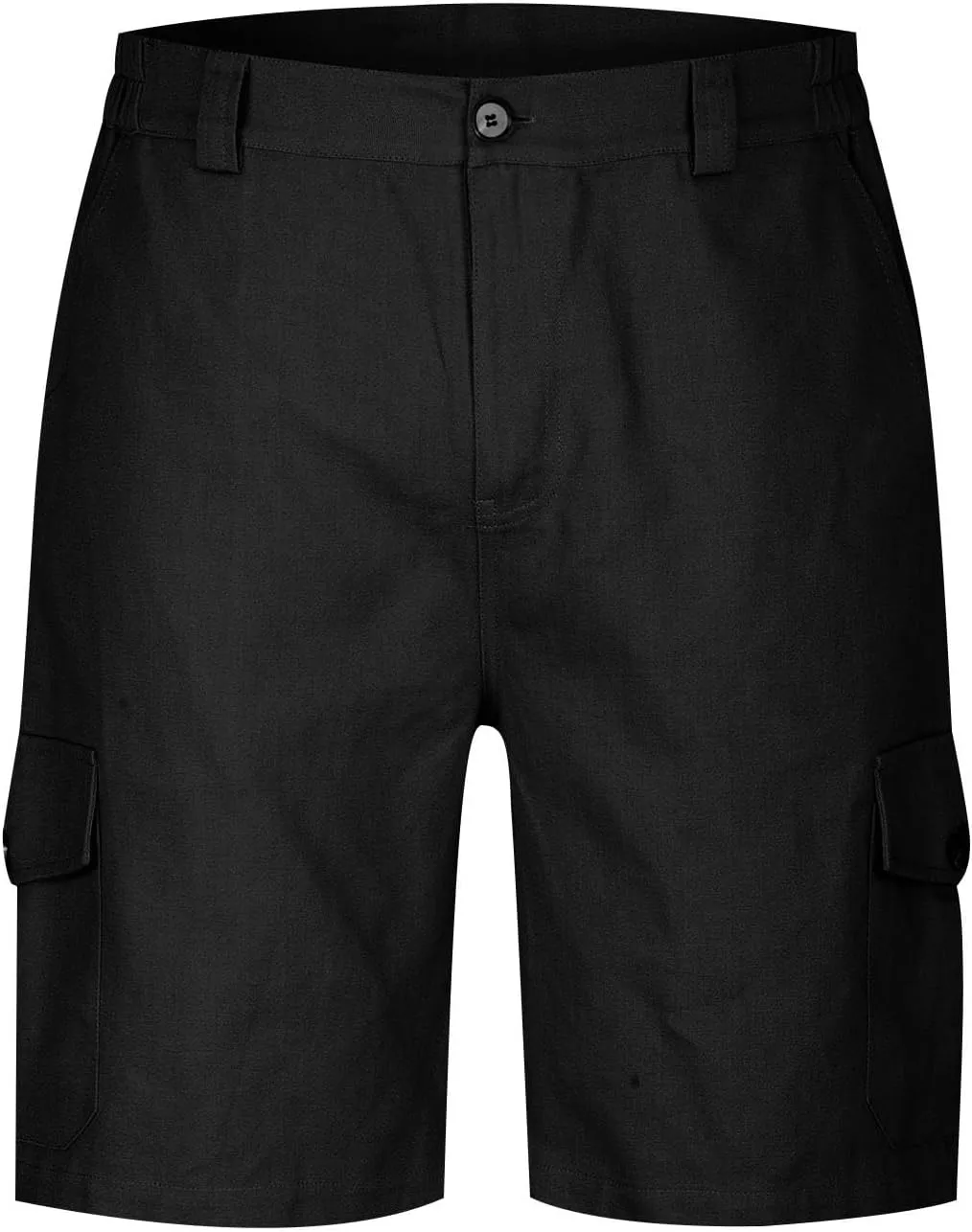 Finelylove Men's Cargo Work Shorts Summer Casual Lightweight Elastic Waist Hiking Golf Bermuda Shorts Outdoor Short Pants