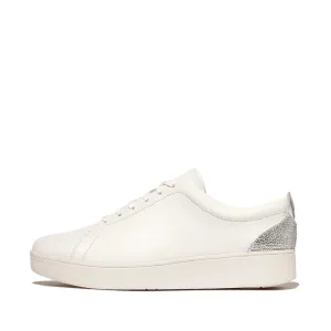 FitFlop RALLY Crystal-Backtab Leather Sneakers