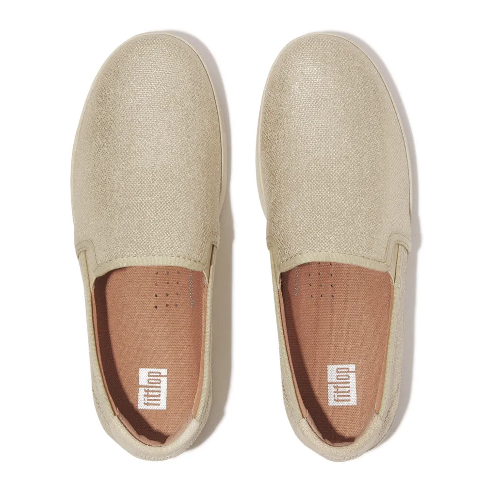 FitFlop RALLY Glitz Canvas Skate Trainers