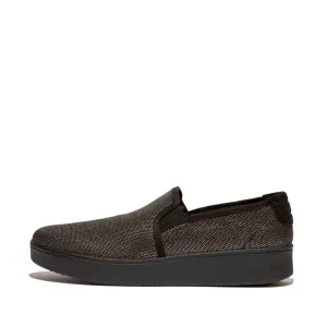 FitFlop RALLY Glitz Canvas Skate Trainers