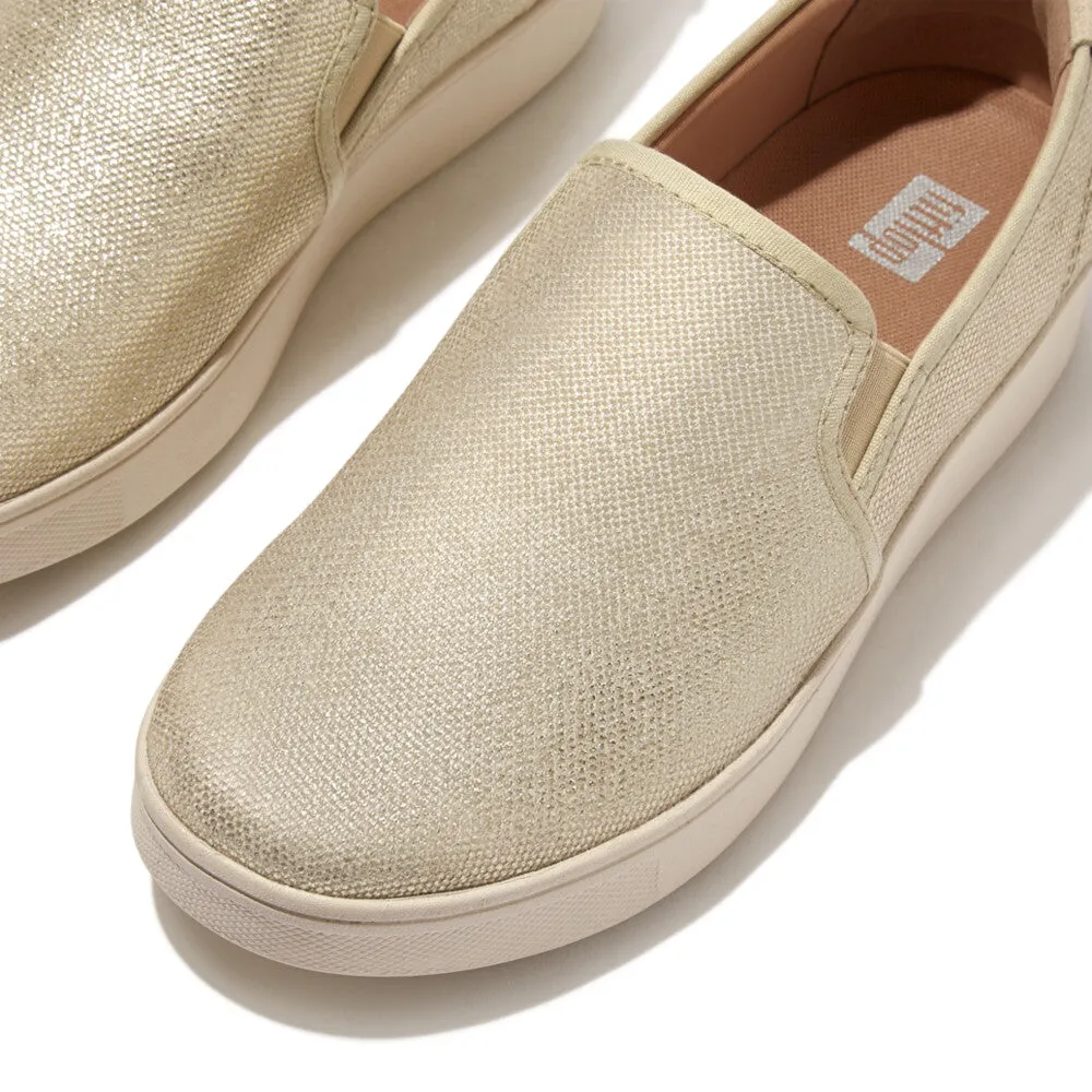 FitFlop RALLY Glitz Canvas Skate Trainers