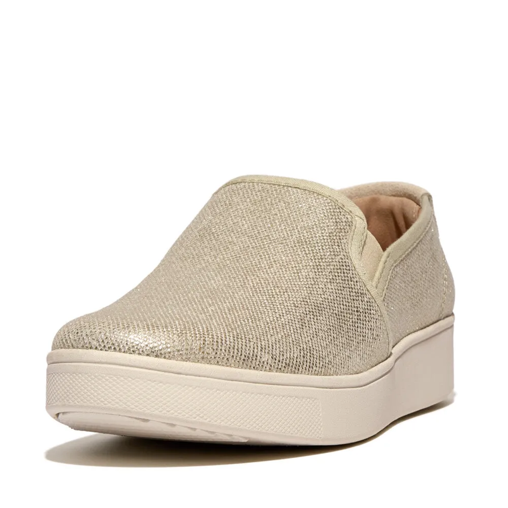 FitFlop RALLY Glitz Canvas Skate Trainers