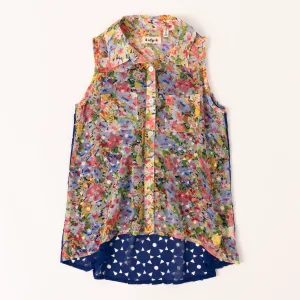 Floral Lazer Back Tank