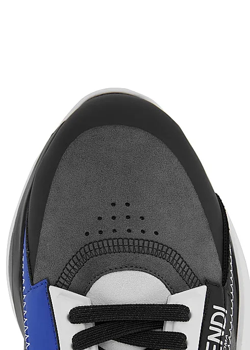 Flow Black Panelled Sneakers