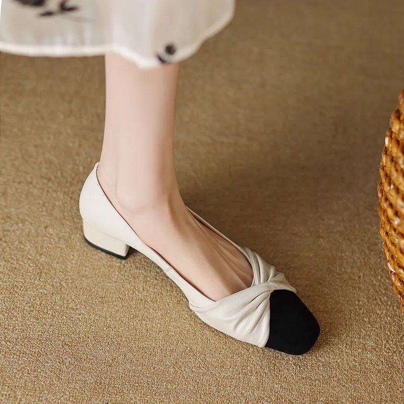FY Zoe Cap Toe Heels Slip on
