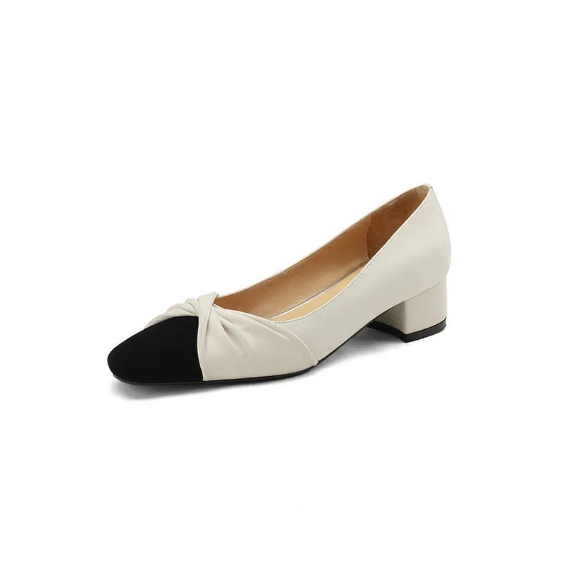 FY Zoe Cap Toe Heels Slip on
