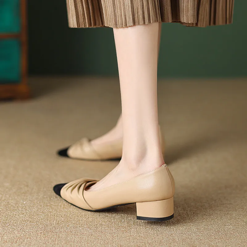 FY Zoe Cap Toe Heels Slip on