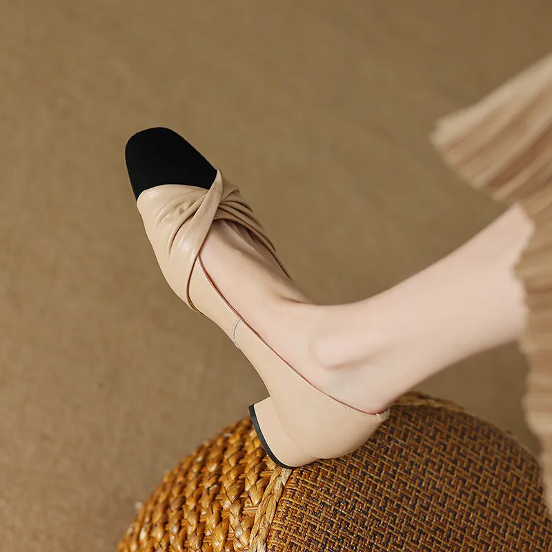 FY Zoe Cap Toe Heels Slip on