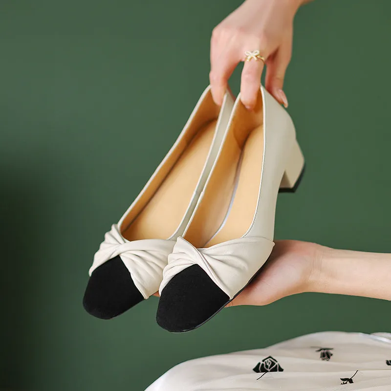 FY Zoe Cap Toe Heels Slip on