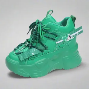 Green Wedges for Women - High Platform