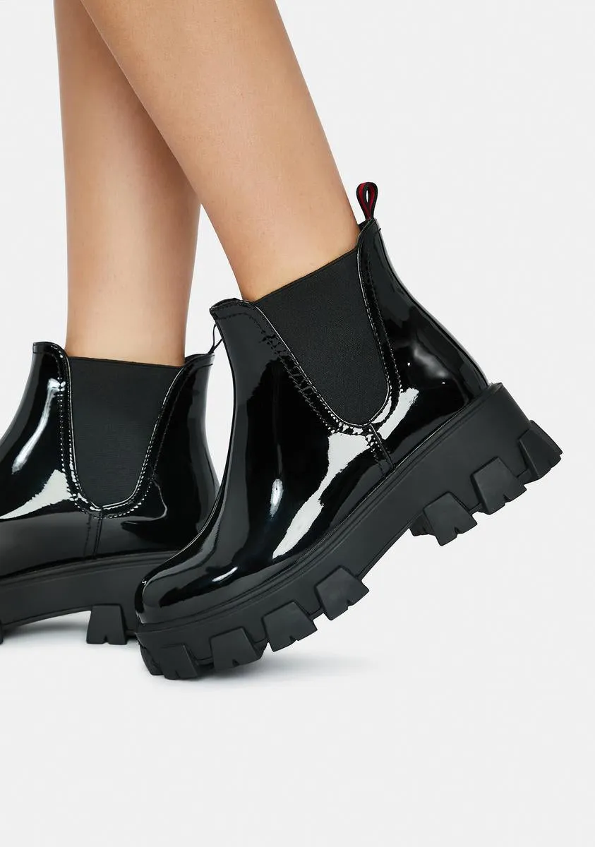 Gryffin Patent Ankle Boots