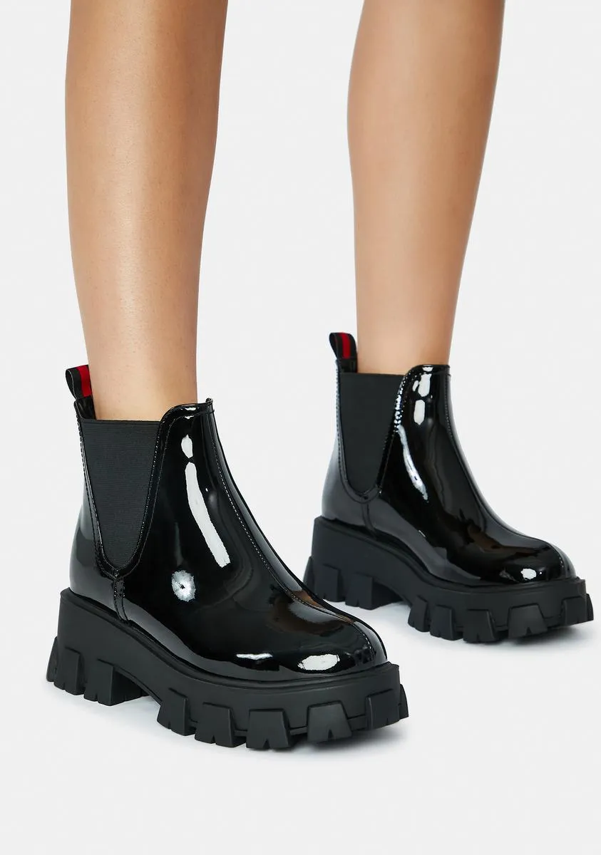 Gryffin Patent Ankle Boots