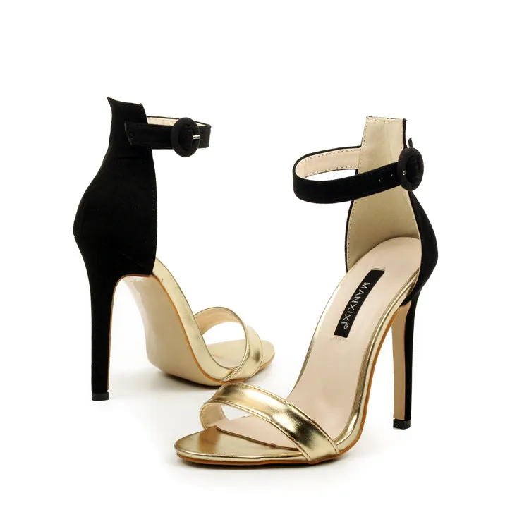 Hasp Ankle Wraps Stiletto High Heels Prom Sandals