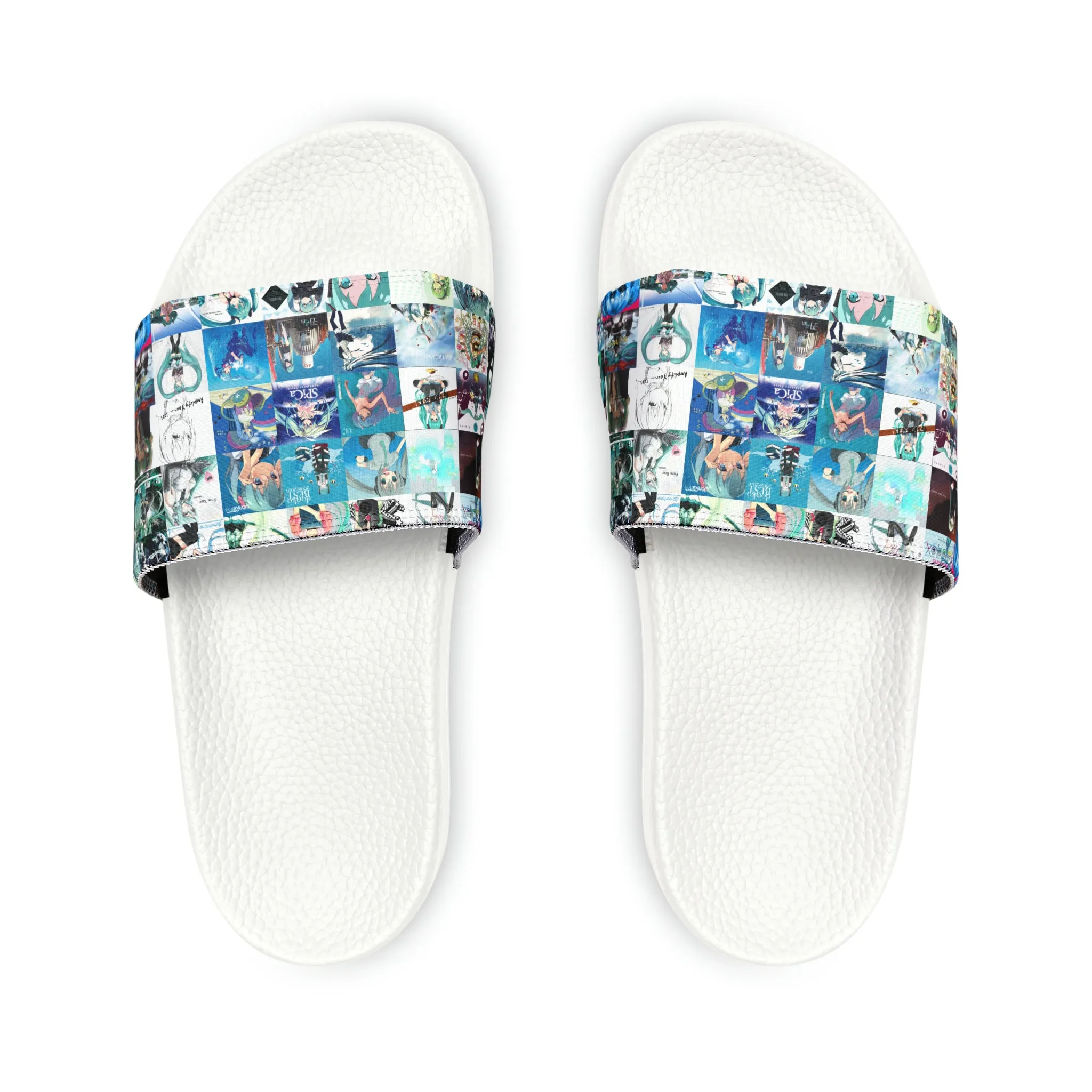 Hatsune Miku Album Cover Collage Women's Slide Sandals