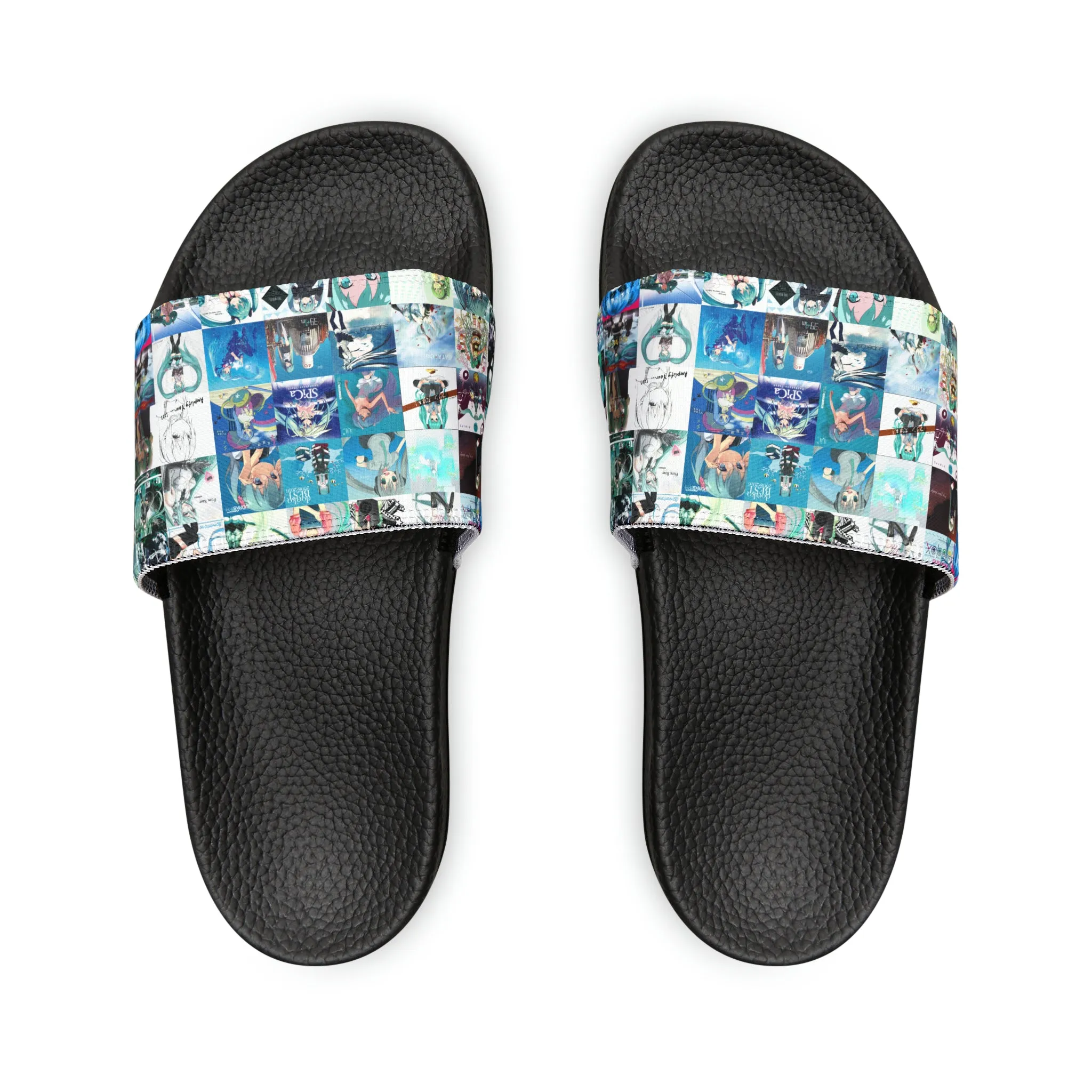 Hatsune Miku Album Cover Collage Women's Slide Sandals