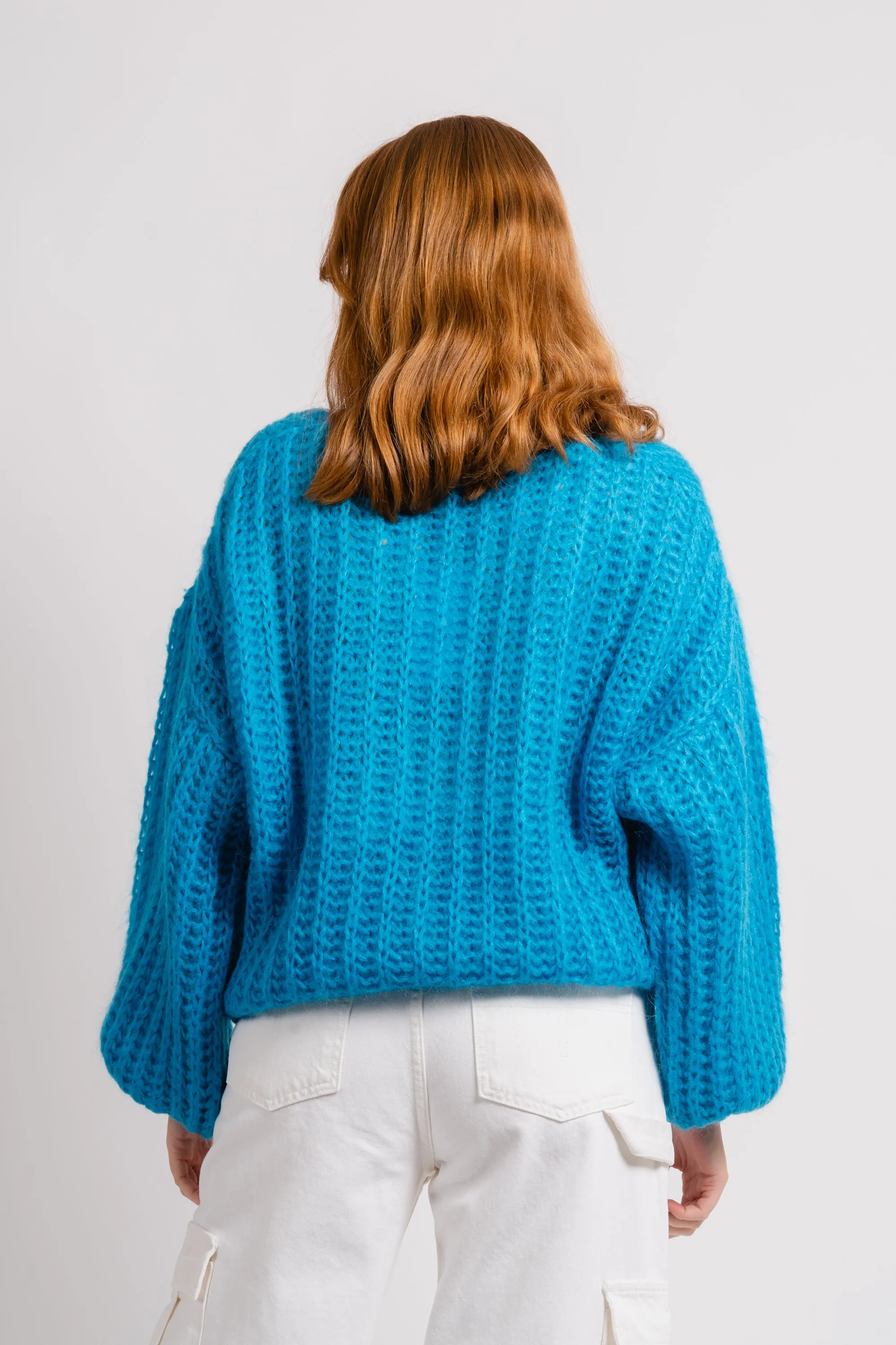 Joseph Blouse Solid - Pool Blue
