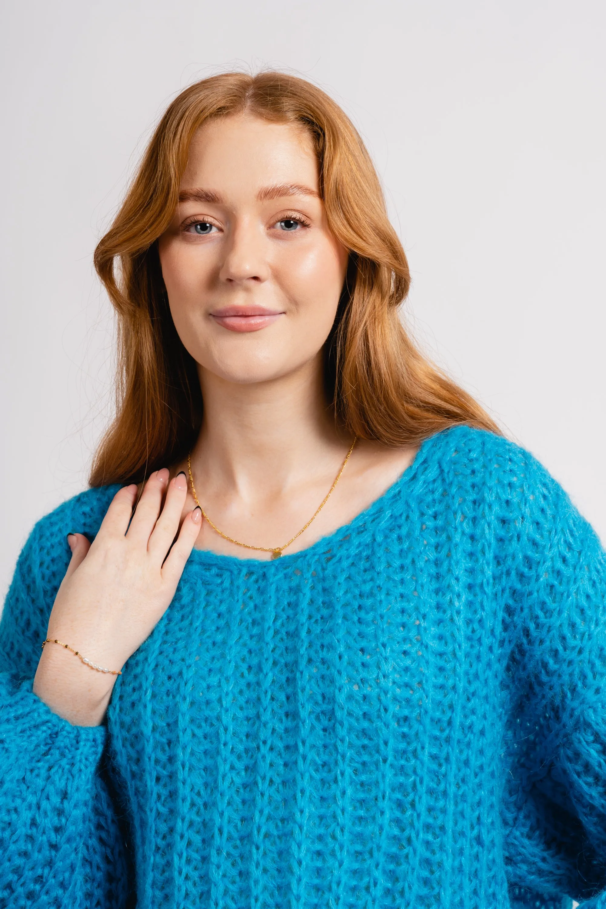 Joseph Blouse Solid - Pool Blue