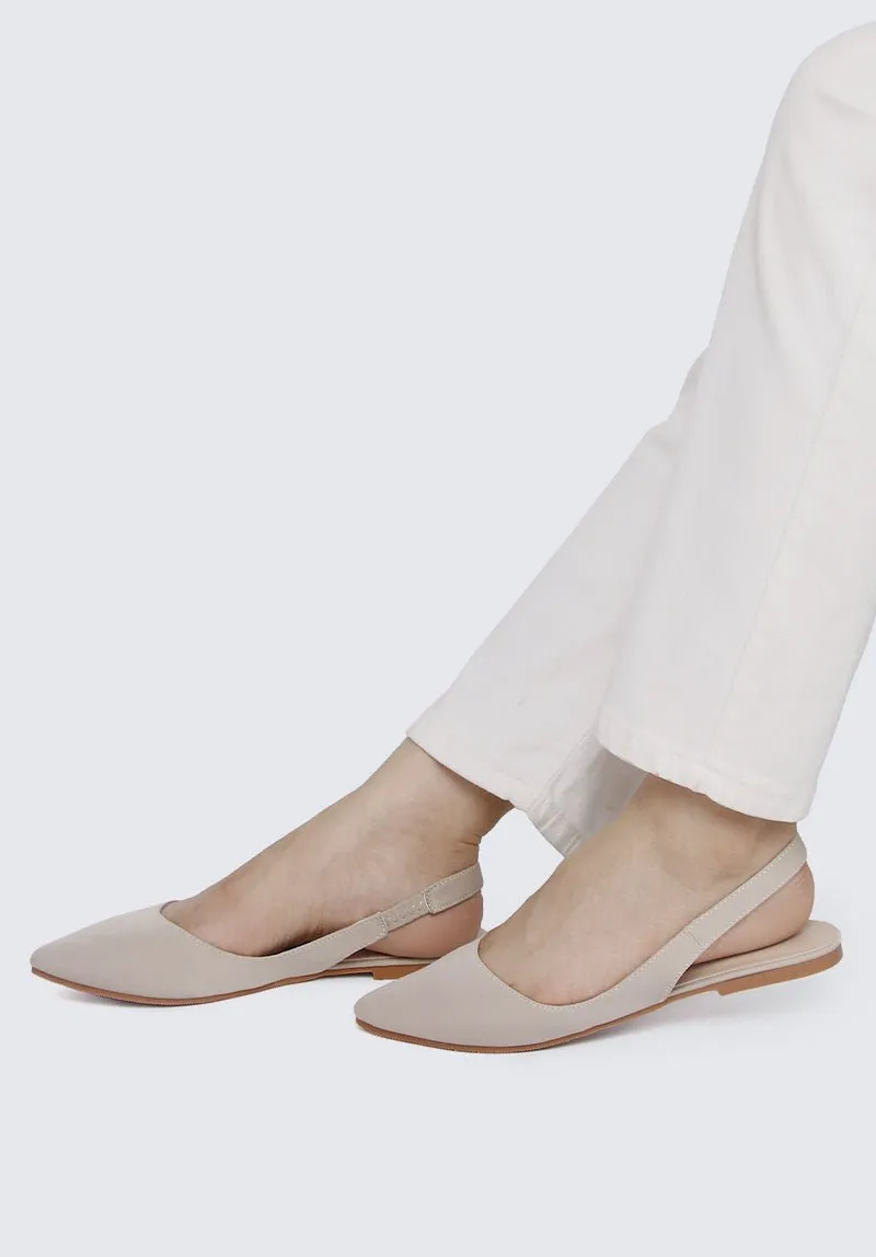 Kate Comfy Ballerina In Beige