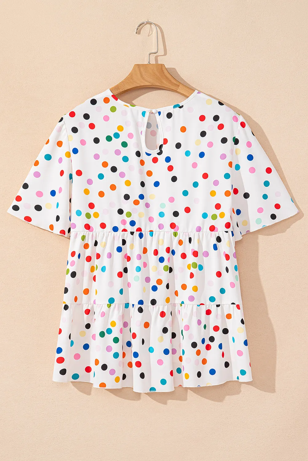 Keira Polka Dot Babydoll Blouse