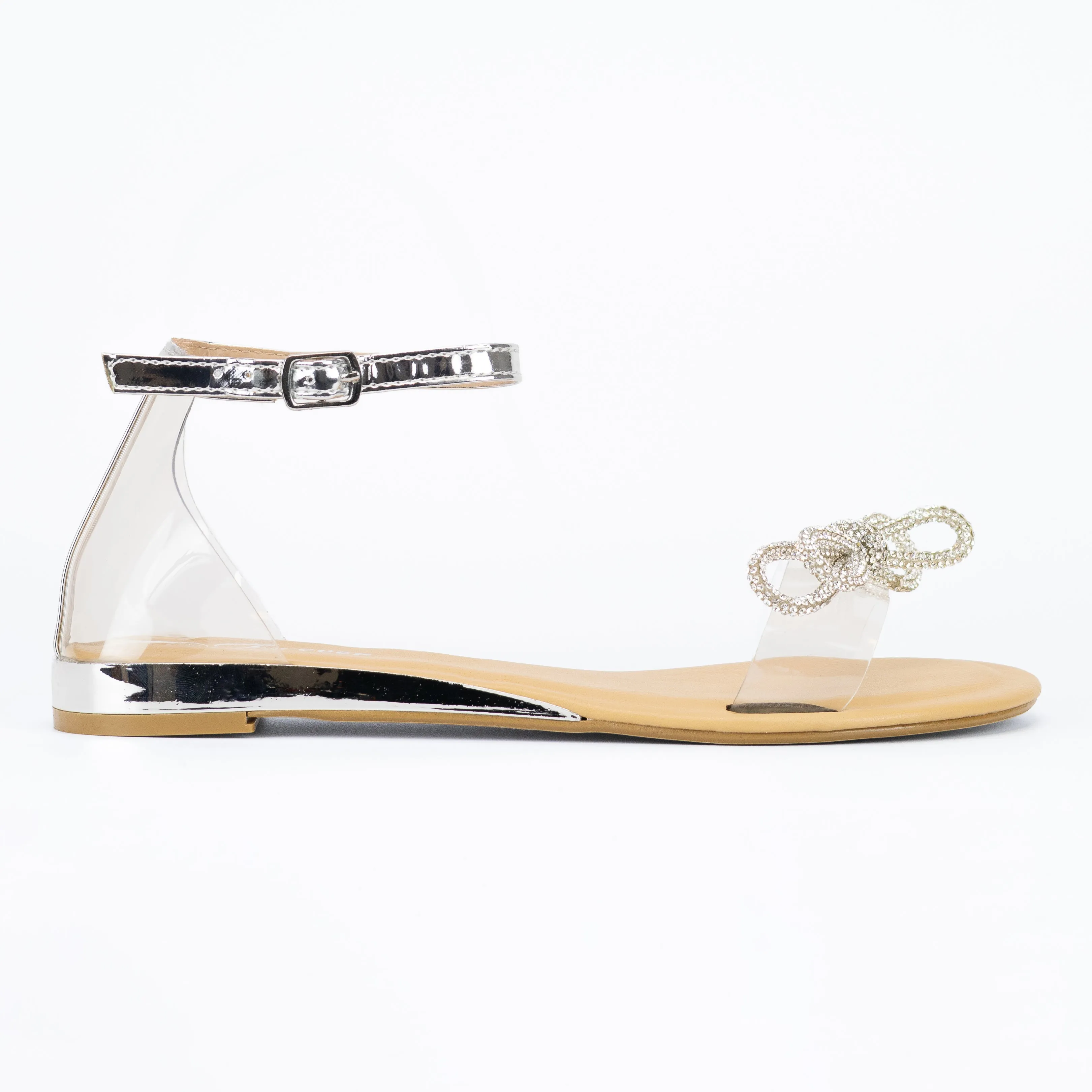 Kyoto - Ankle Strap Sandals with Bow Detailing, Flat Sole Design, Ideal for Adding a Chic Touch to Your Look