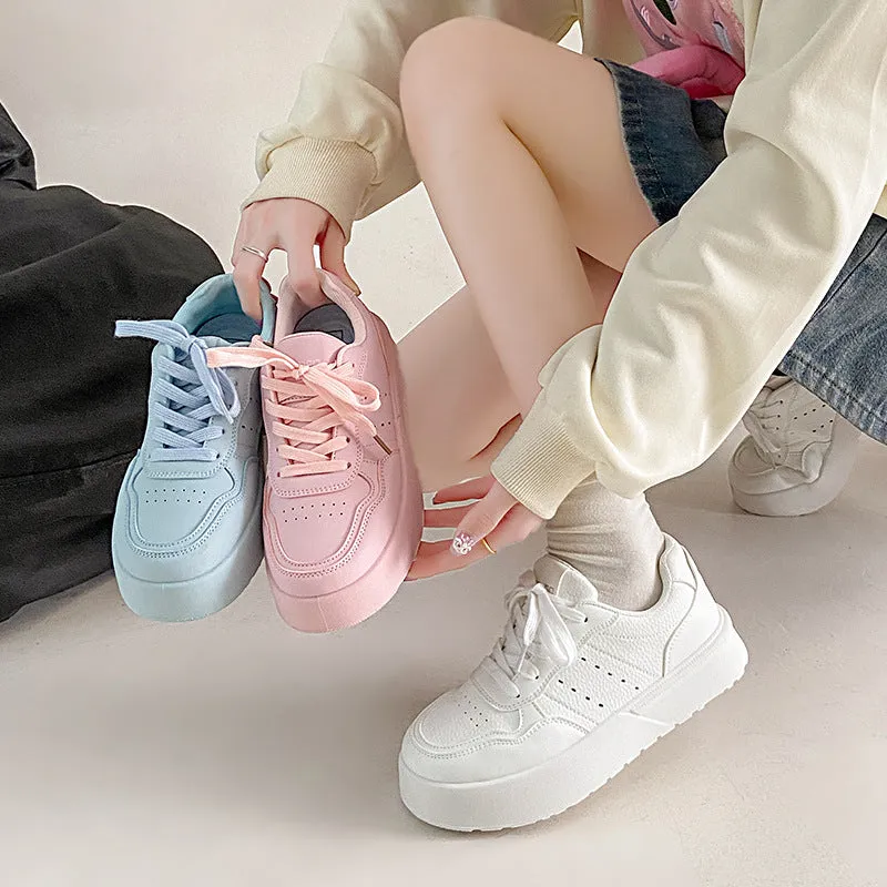 Lace Up Platform Athletic Sneakers - 3 color options