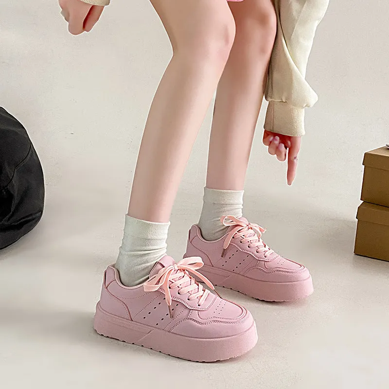 Lace Up Platform Athletic Sneakers - 3 color options