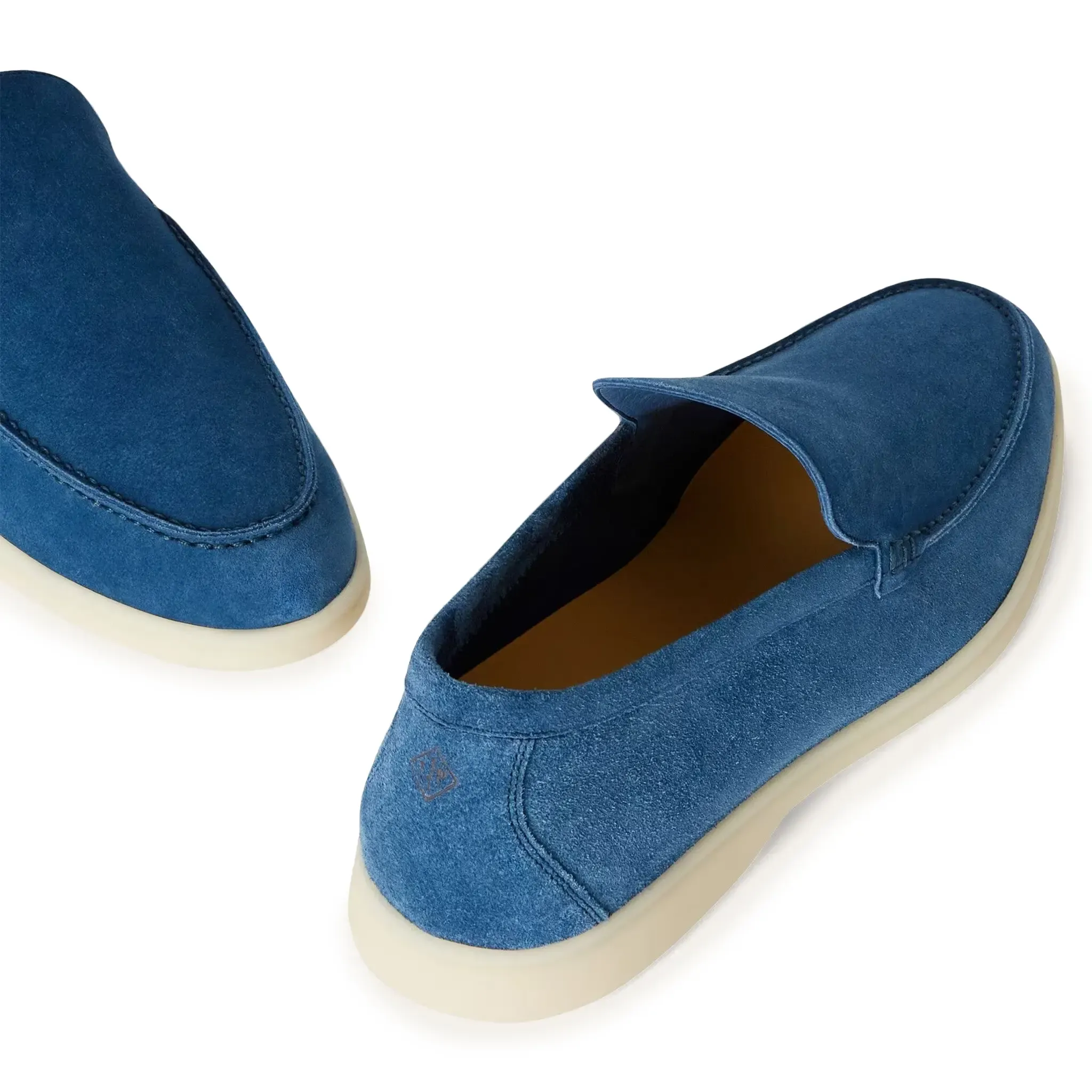 Loro Piana Summer Walk Suede Cobalt Ink Loafers