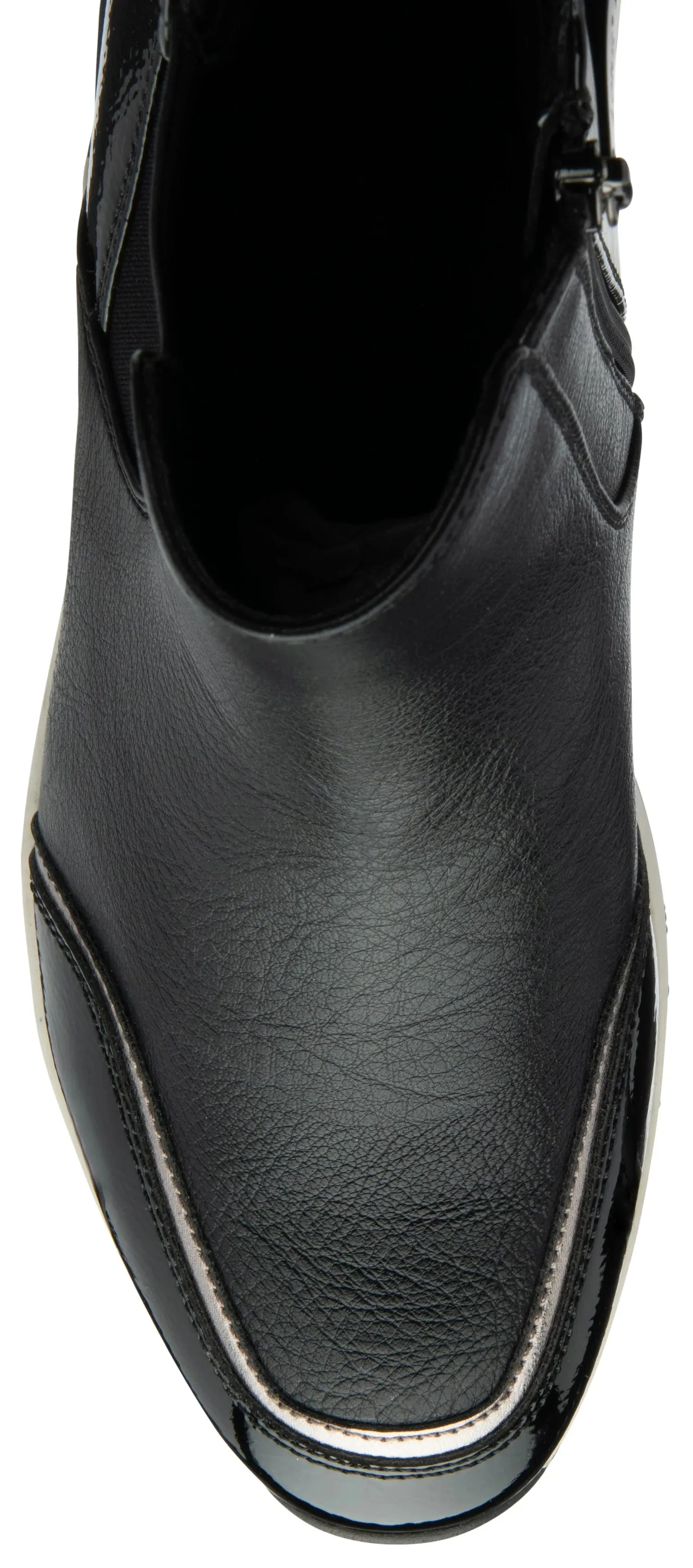 Lotus Ivana Black Wedge Trainer Style Chelsea Boot with Zip