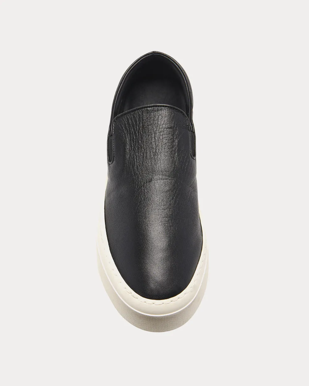 Marie H Leather Black Slip On Sneakers