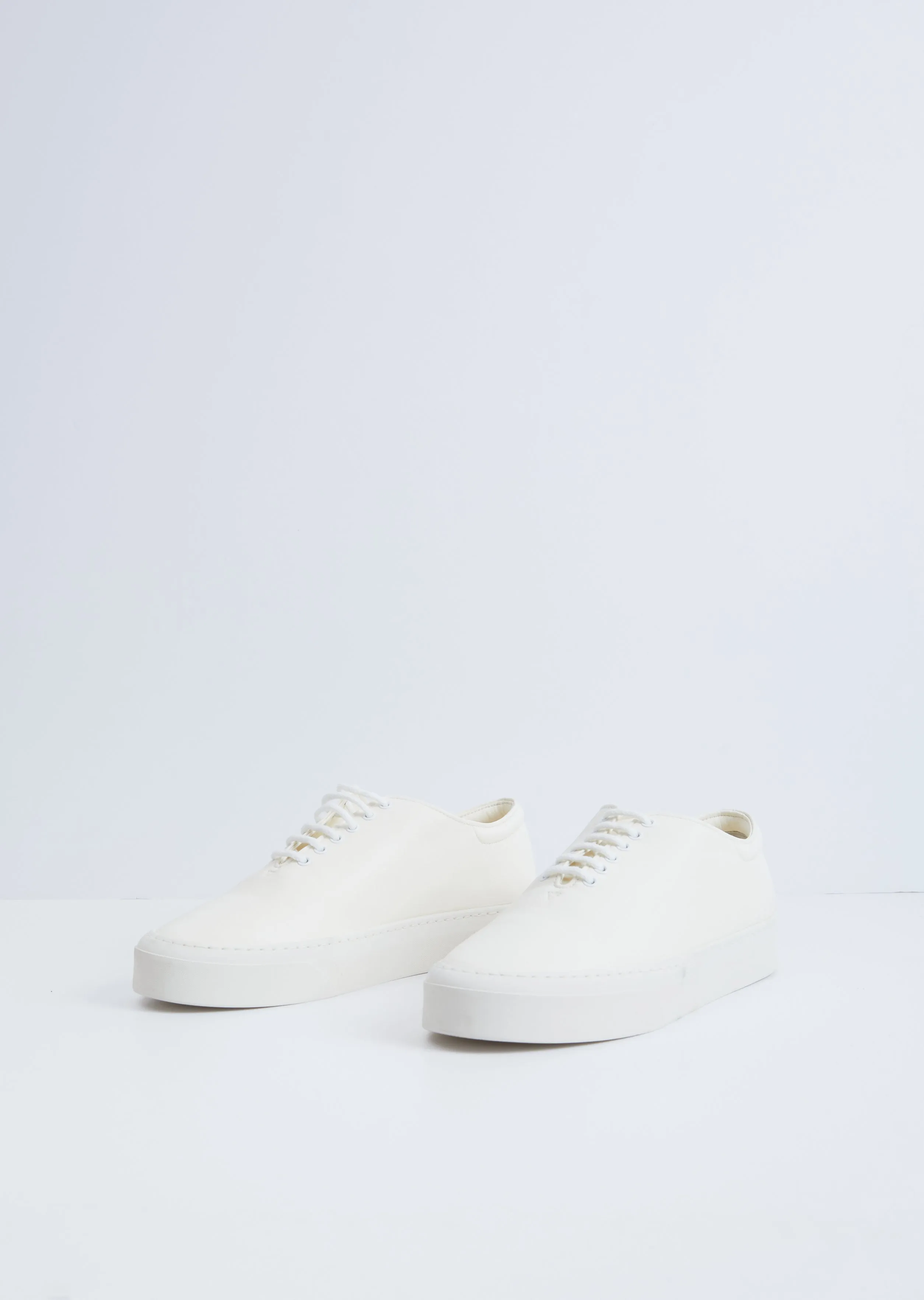Marie H Leather Lace-Up —  Milk
