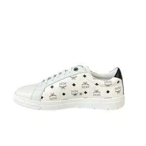 MCM Terrain Derby Visetos White Leather Low Top Sneakers