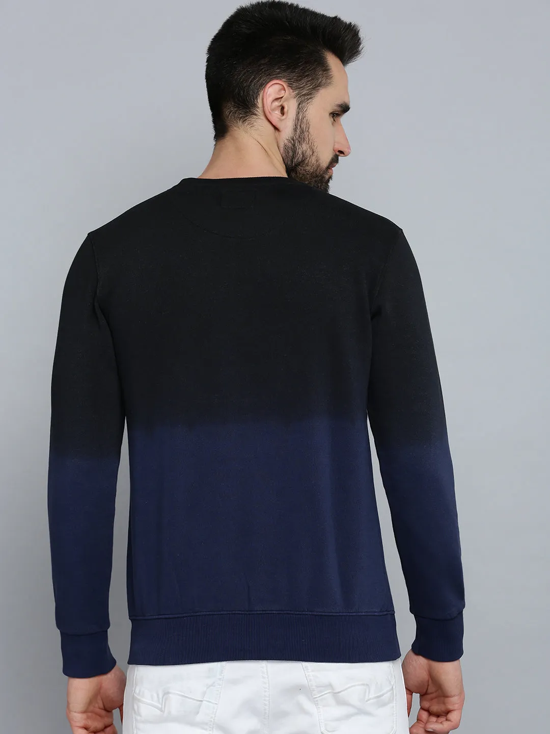 Men Black Colourblock Sweatshirt
