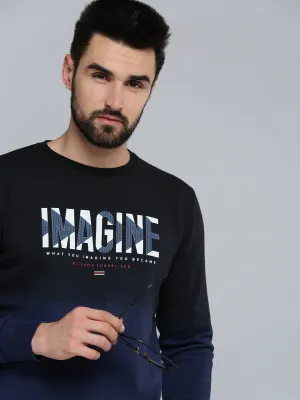 Men Black Colourblock Sweatshirt