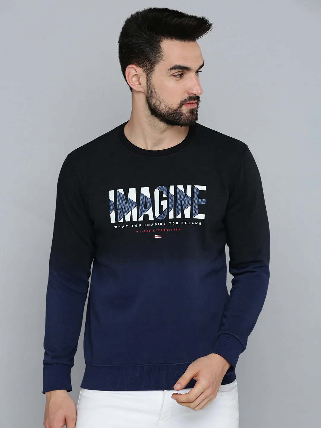 Men Black Colourblock Sweatshirt