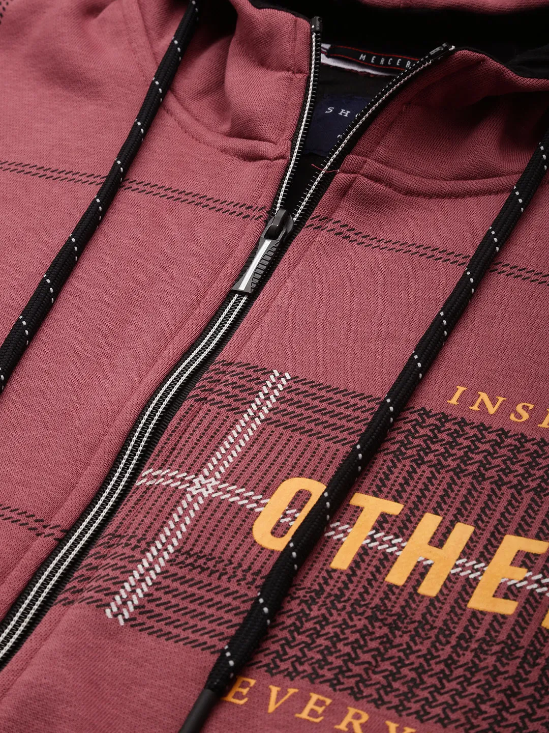Men Purple Checked Sweatshirt