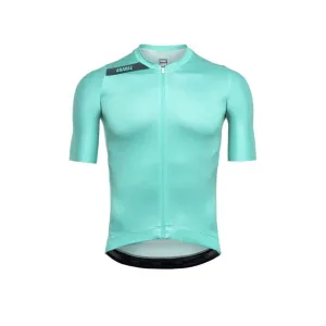 Men's Avant Solid Cream Turquoise Short Sleeve Cycling Jersey by Suarez