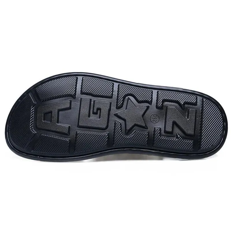 Men's Summer Water Trekking Beach Sandals-Anti-Slip Soft Sole Leather Flip Flops