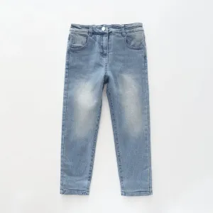 Mid Blue, Junior Girls Jeans