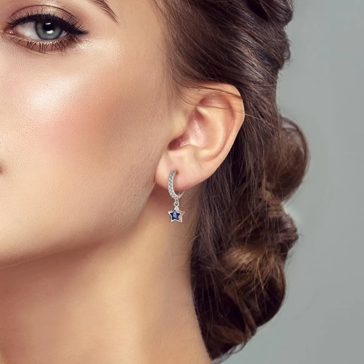 MULA 925 Sterling Silver Drop Dangle Earrings for Women Fashion Hoop Earrings