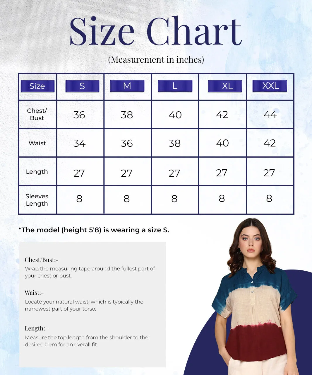 Multicolour Tie-Dye Rayon Staple Top
