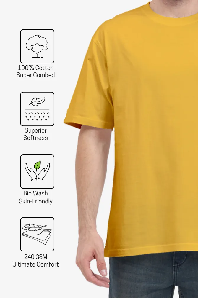 Mustard Yellow Oversized T-shirt for men