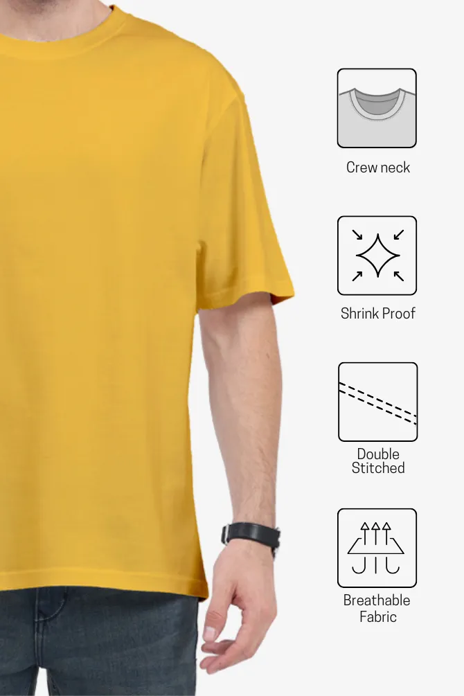 Mustard Yellow Oversized T-shirt for men