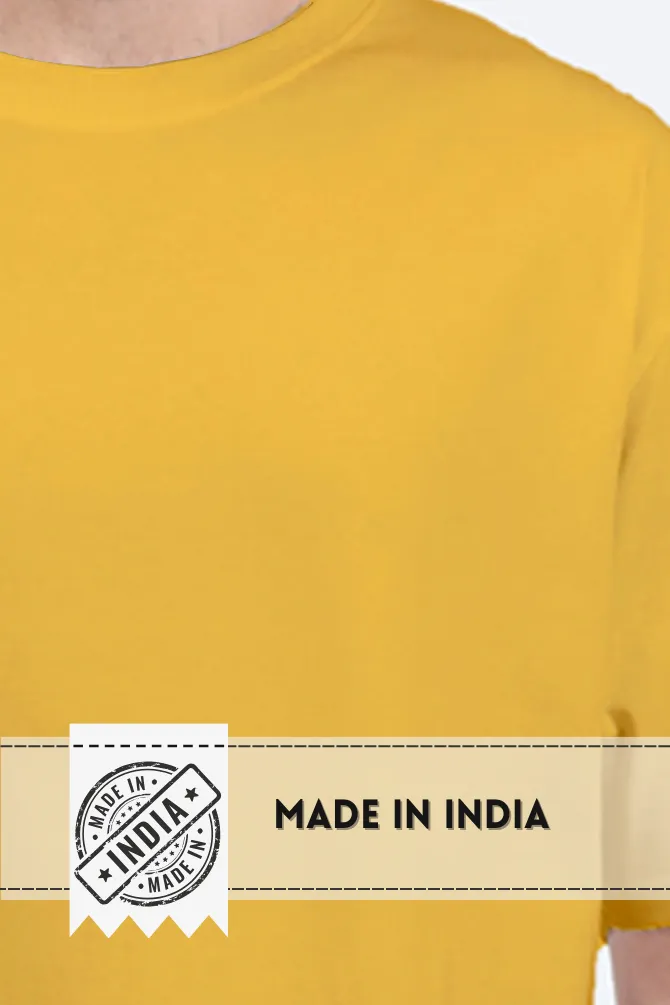 Mustard Yellow Oversized T-shirt for men
