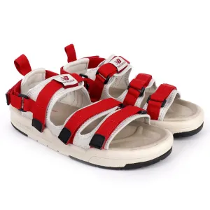 NB Three Red  Straps And Off White Men's Sandal
