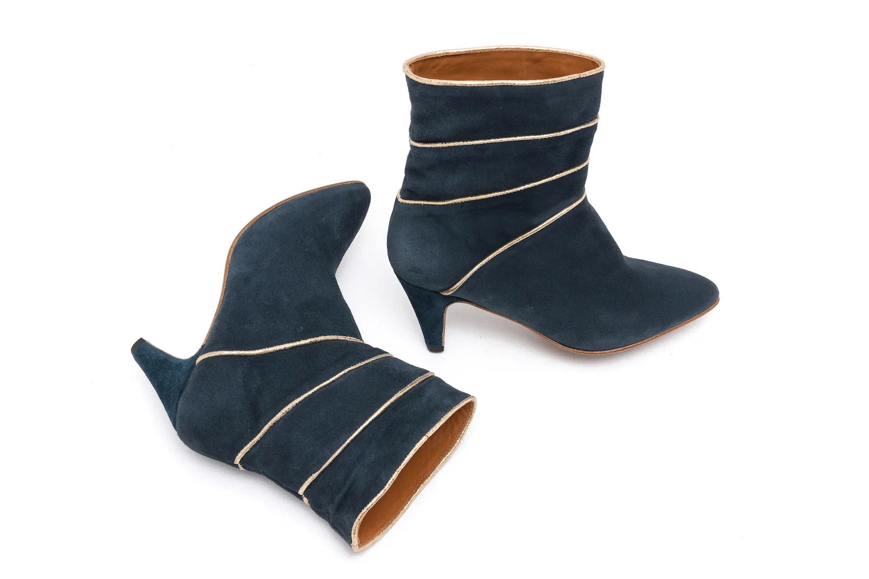 NOAH Suede Midnight Blue Pixie Boot