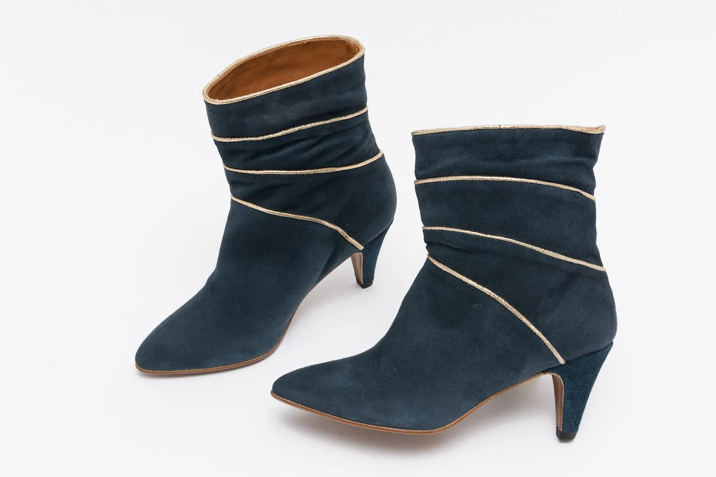 NOAH Suede Midnight Blue Pixie Boot