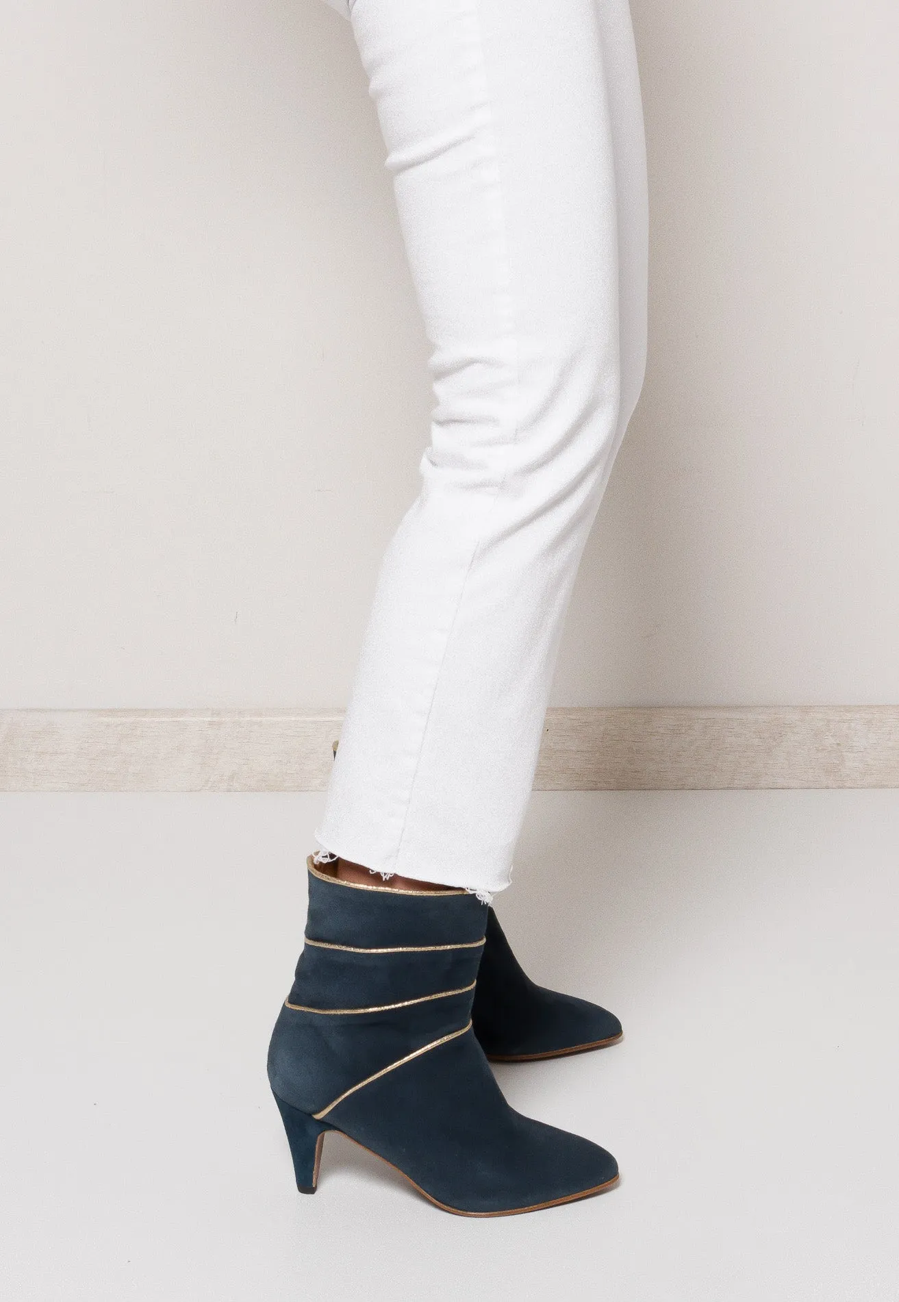 NOAH Suede Midnight Blue Pixie Boot