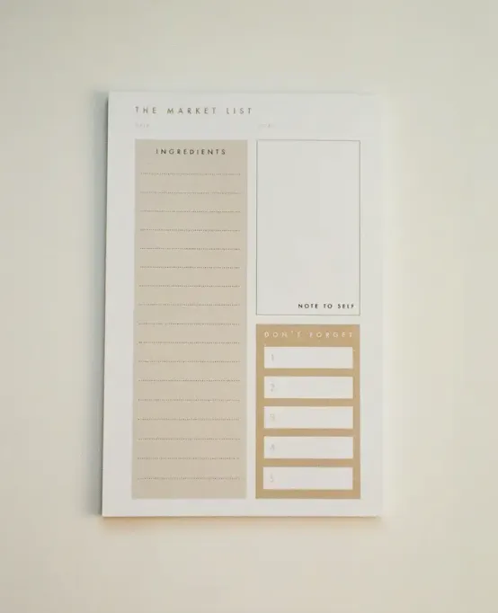 Notepad: Market List